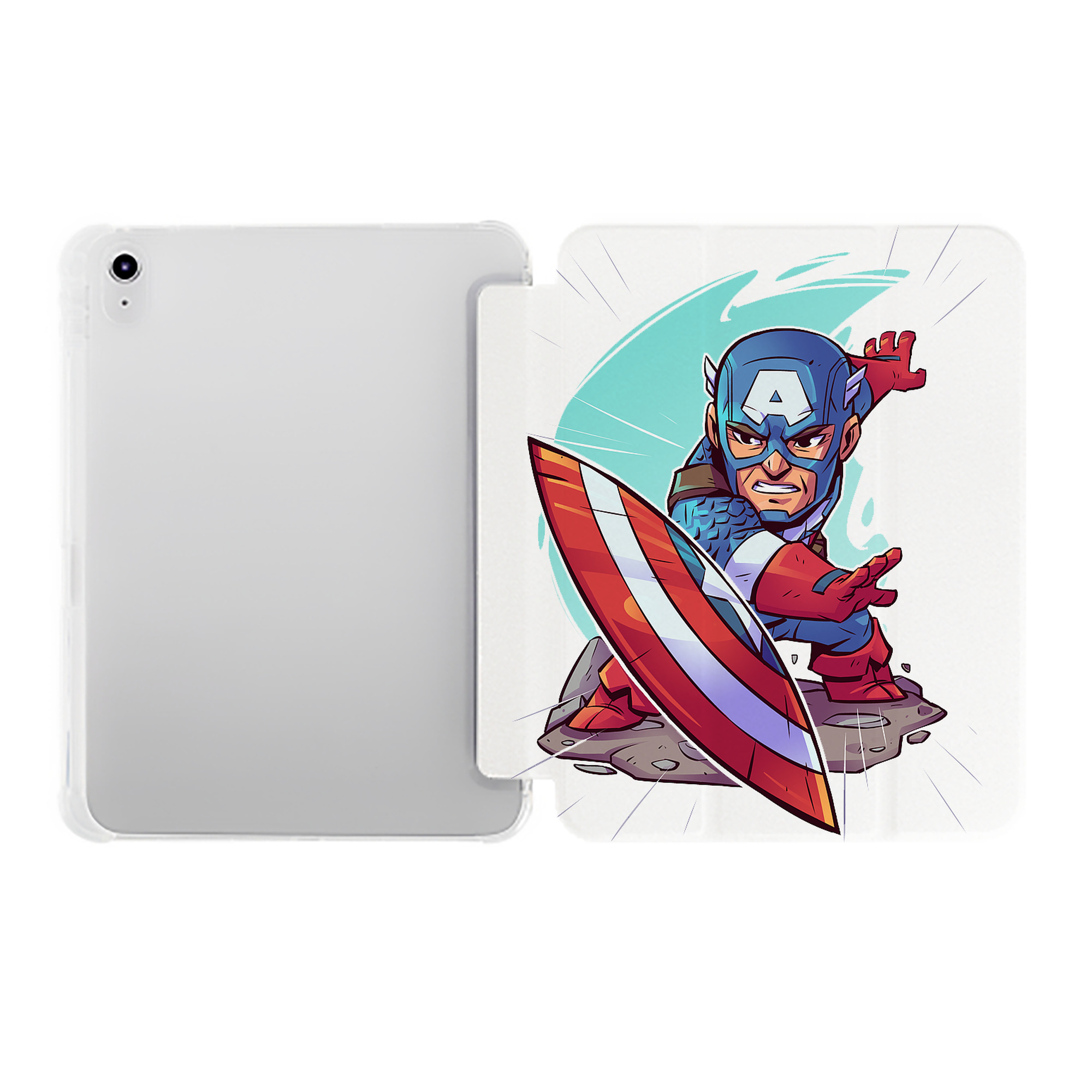 （画像用） アベンジャーズ The Avengers IPad ケース ペン収納付き 三つ折りスタンド PUレザー×シリコン 対応機種9.5/10.5/10.9インチ